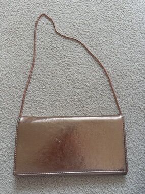 Metallic Rose Gold Shoulder Clutch